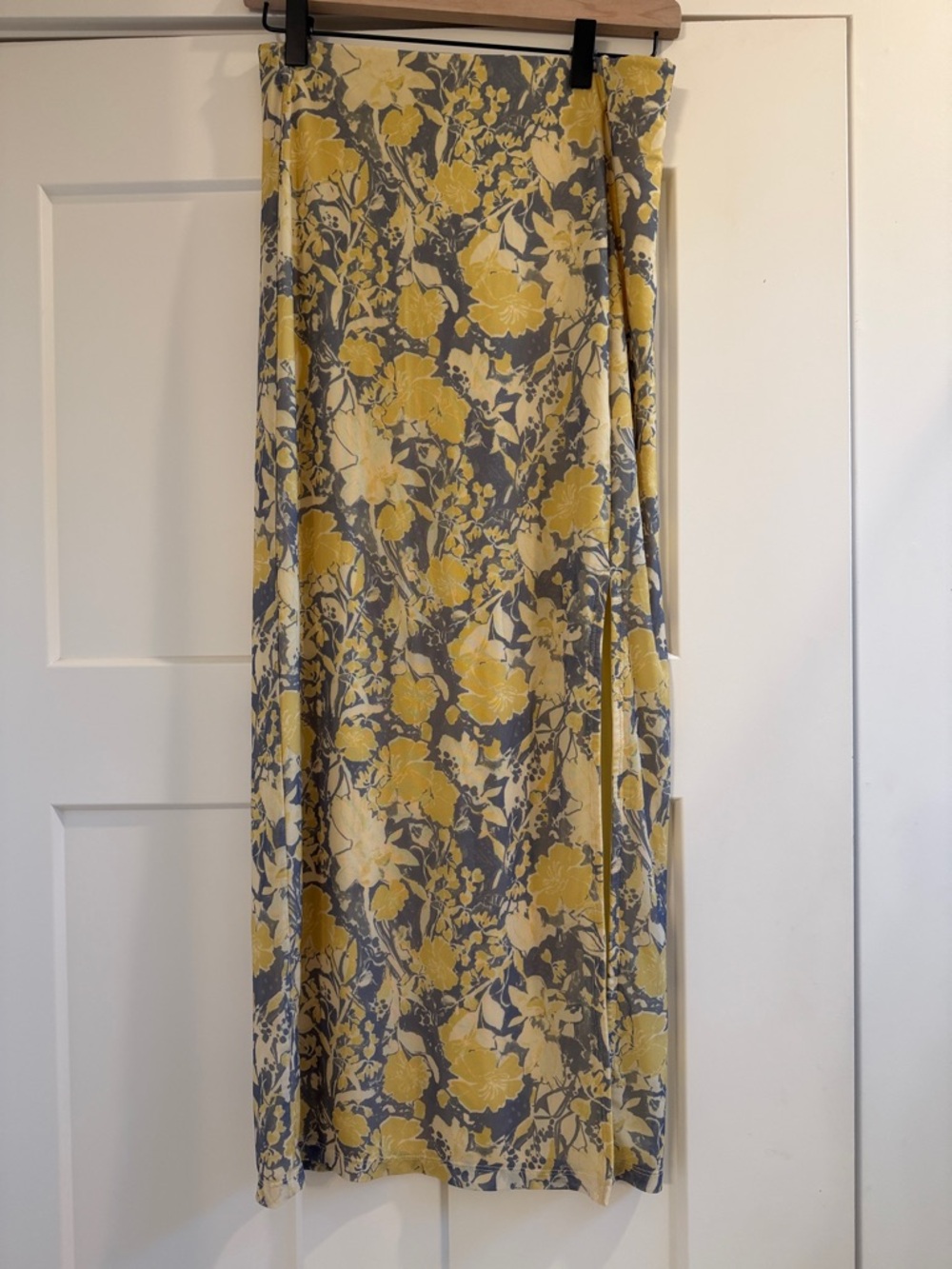 Free People S Yellow Floral Maxi Skirt - Women's Lightweight Floral Slip Skirt